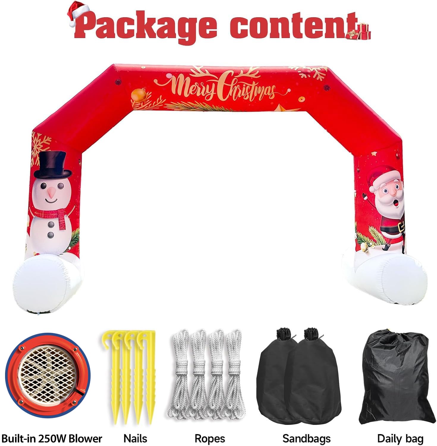 Amazon.com: OZIS 20Ft Christmas Inflatable Arch Outdoor Red, Giant